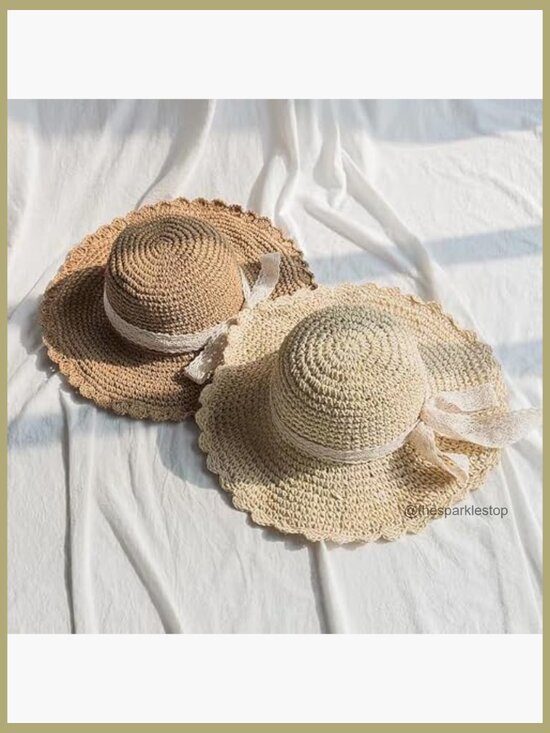 Straw Braided Sun Hat UPF 50+ Wide Brim Packable Travel Fedora main image 4